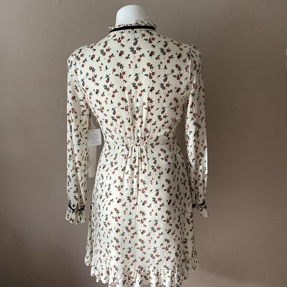 Taylor & Sage Women’s Vintage Ivory Floral Fit And Flare Mini Dress Size Small - Picture 5 of 9